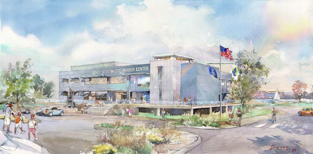 A rendering of the upcoming Cohen SoundWaters Harbor Center, slated to open in mid-2022.