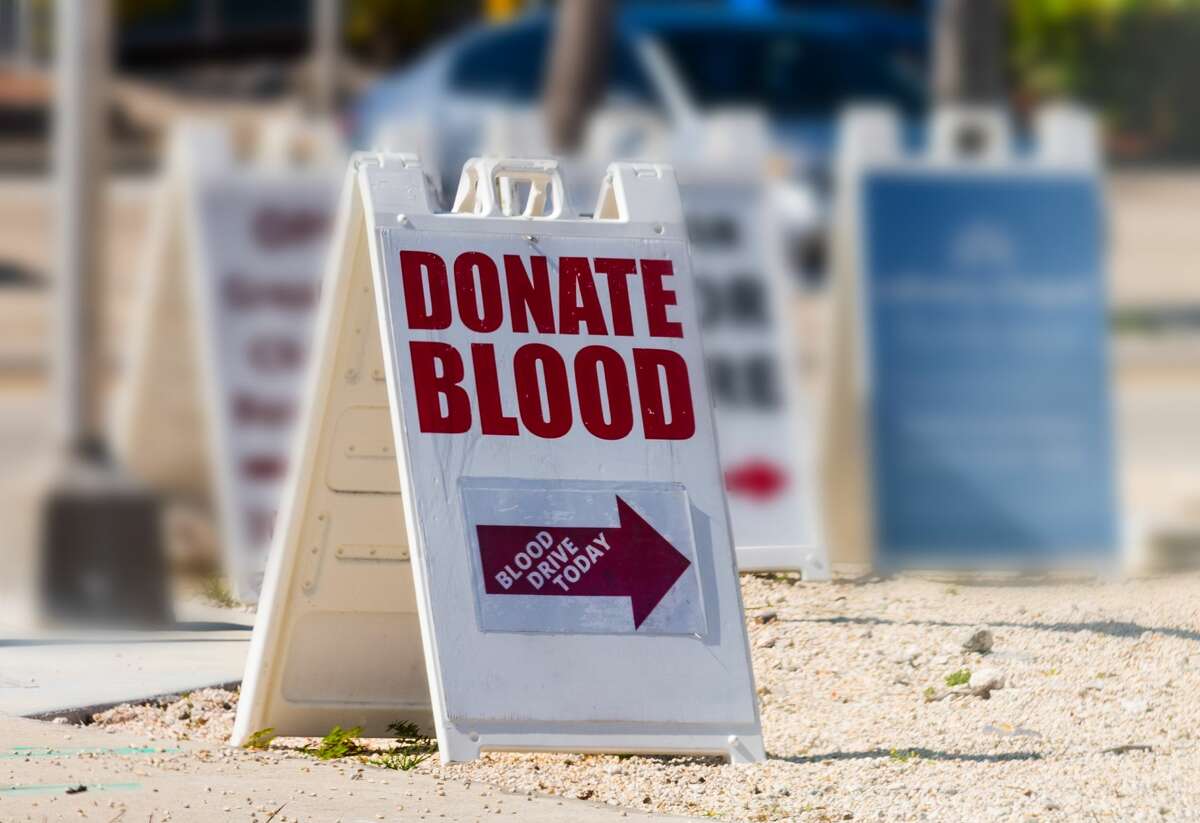 Blood drive sign.