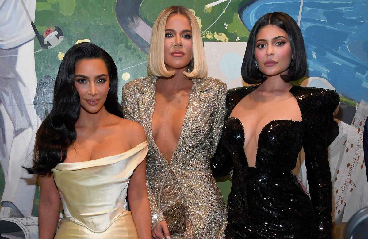 Kim Kardashian West, from left, Khloe Kardashian and Kylie Jenner.