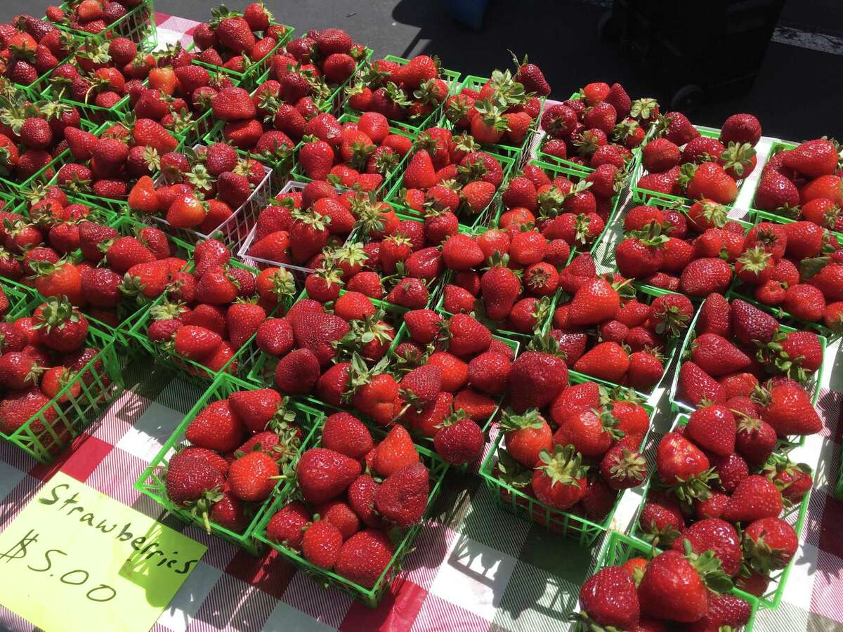 Fresh strawberries are available at the 9-1 Produce Farm
