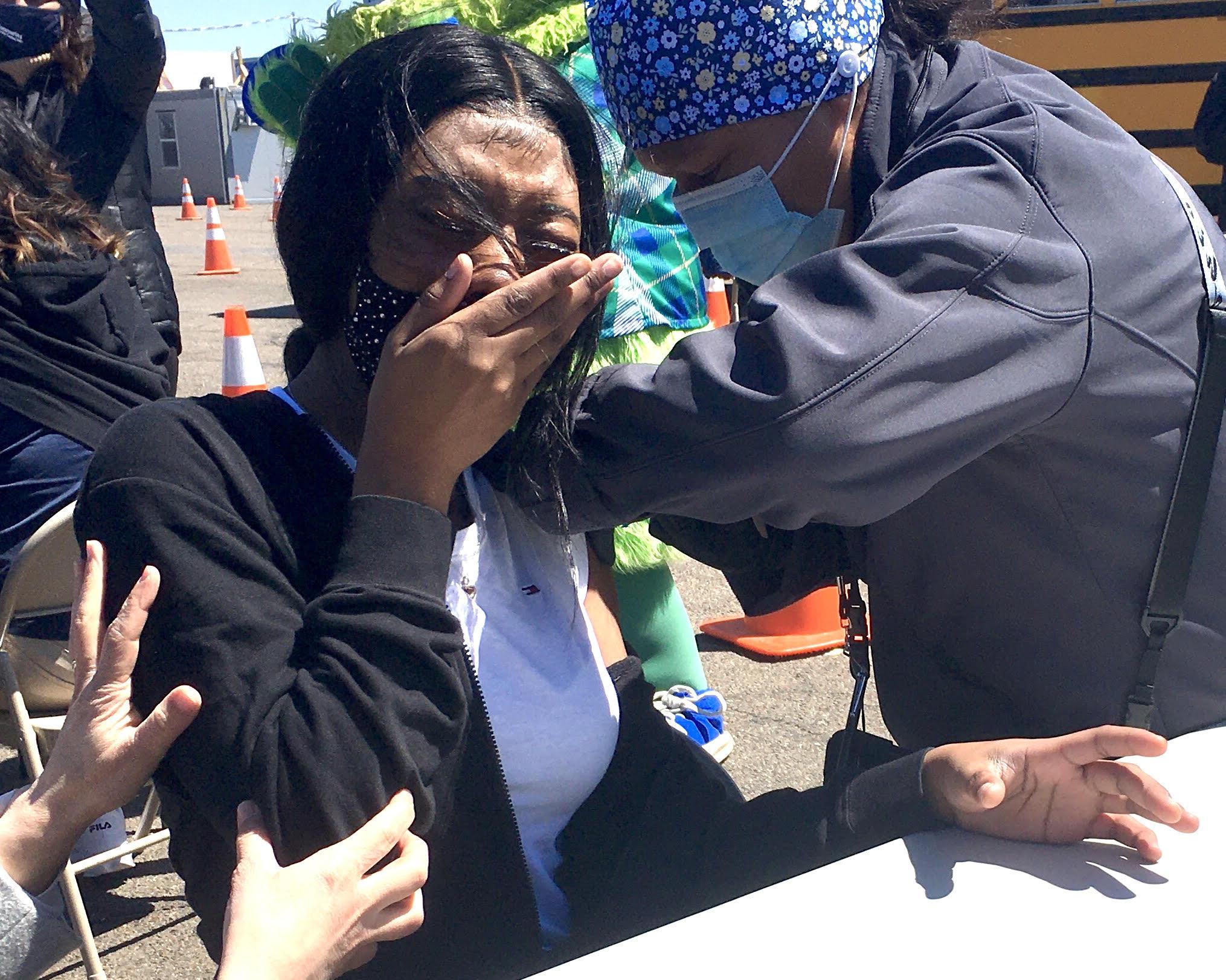 As school buses bring students for shots, 'Anybody need a vaccine?' - Vimarsana News