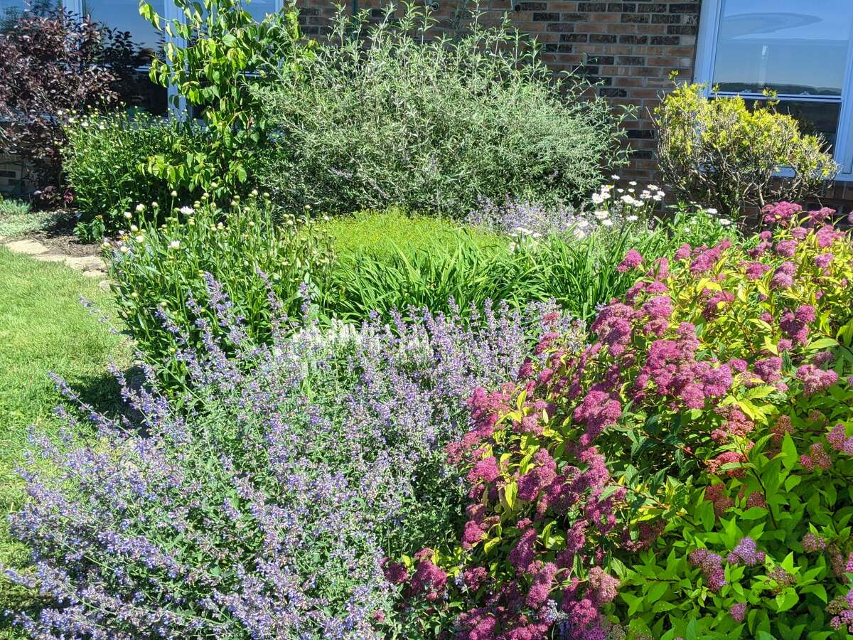 The Portage Lake Garden Club’s Pollinator garden is located behind Onekama’s Farr Center. (Courtesy photo/Mary Jo McElroy)
