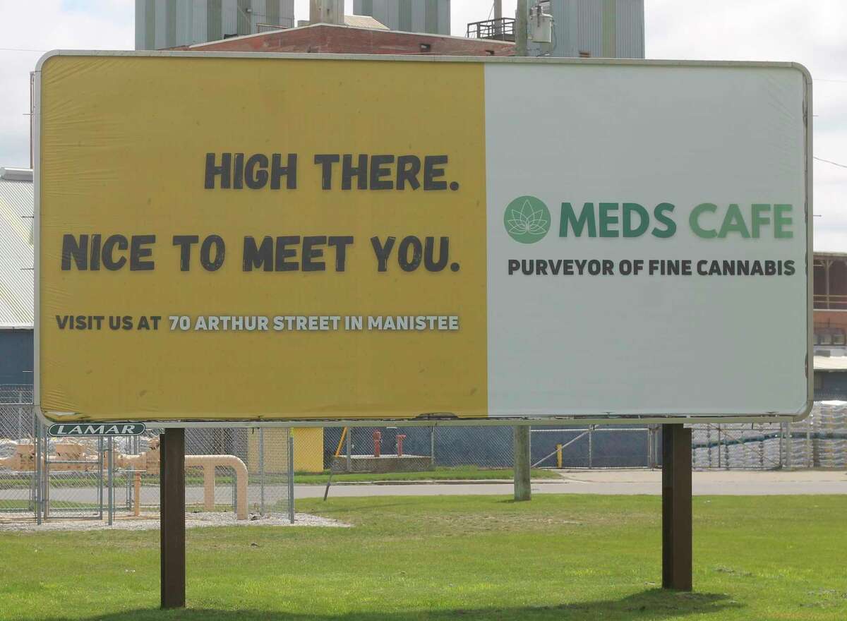 Bills have also been introduced by Reps. Mary Whiteford, R-Casco Township, and Abdullah Hammoud, D-Dearborn, to ban the advertisement of medical and recreational marijuana sales on billboards such as this one. (Kyle Kotecki/News Advocate)