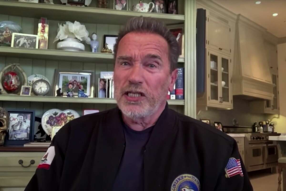 Arnold Schwarzenegger appears on "Jimmy Kimmel Live" in this file image Monday, April 26, 2021.