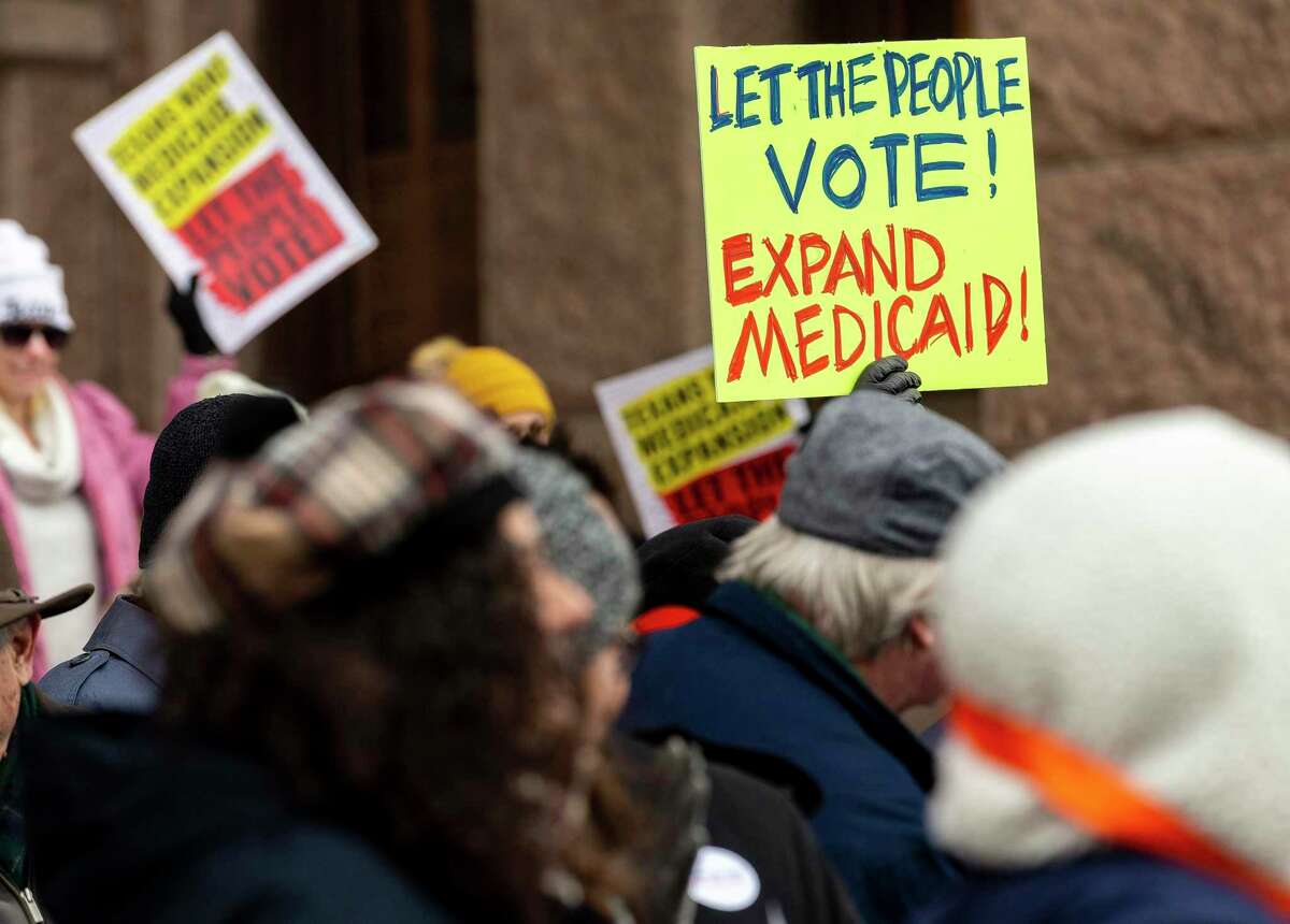 People rallied in support of Medicaid expansion in 2019. Rep. Steve Allison writes that a recent effort to do so was stopgap and inadequate.