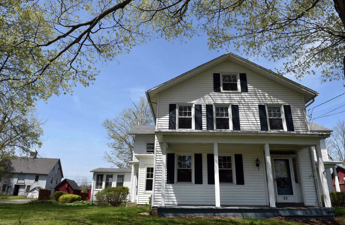 The Beard Farmhouse and barns on Washington Street in Milford photographed on April 27, 2021.