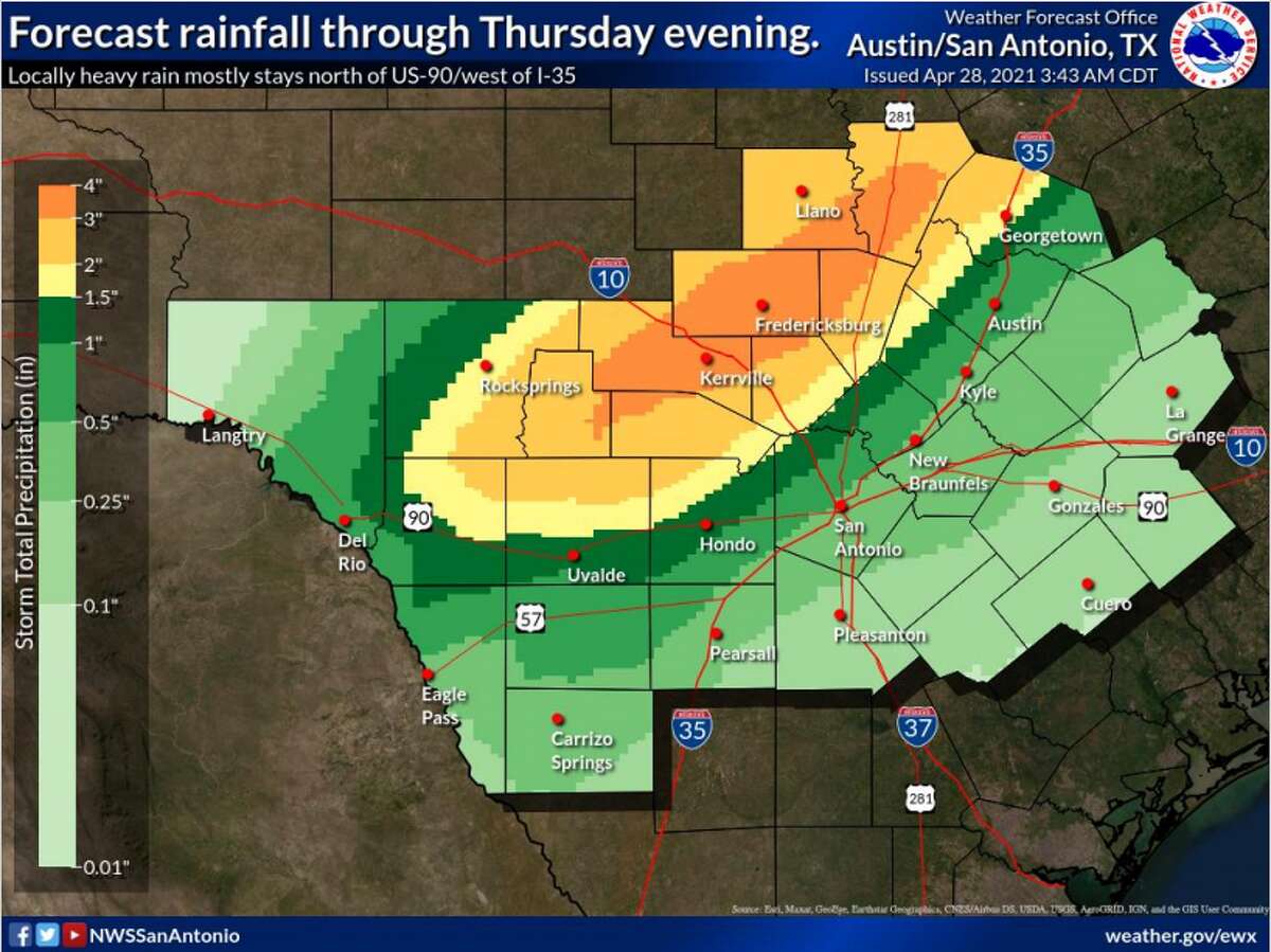 Update: Severe weather over for San Antonio, though showers still ...