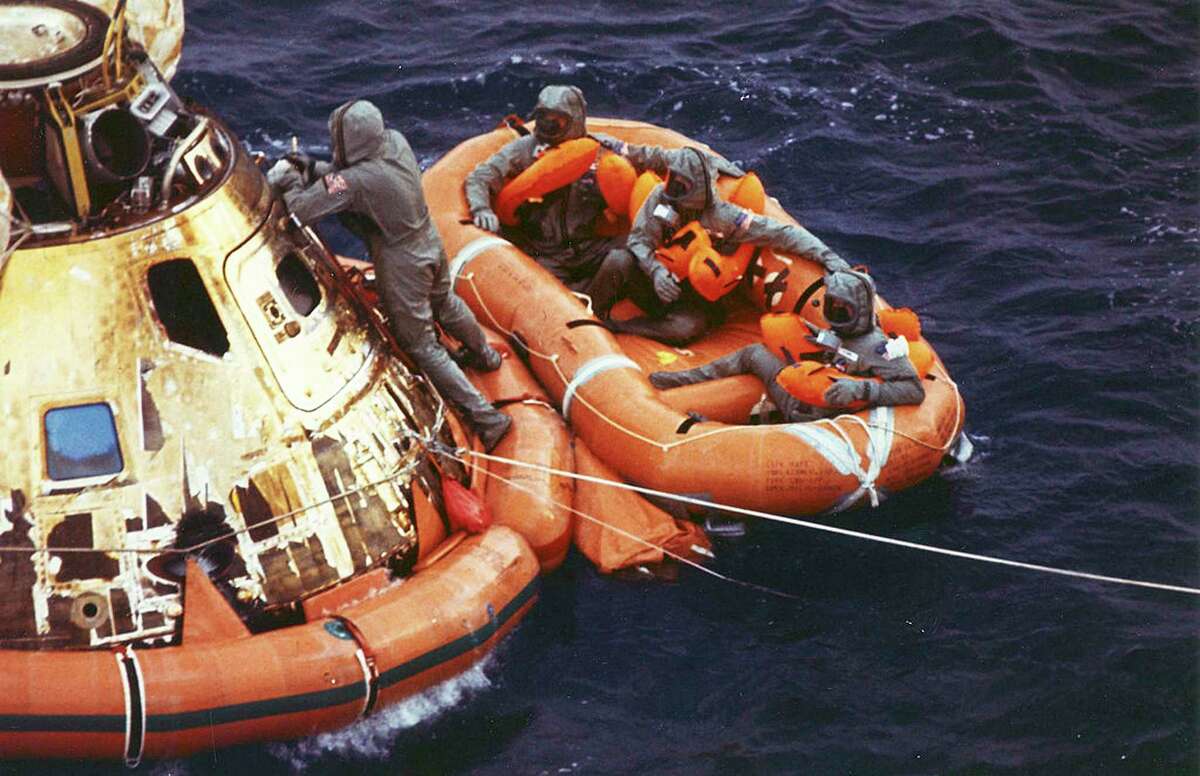 Cape Canaviral, Florida, USA. 15th July, 1969. American astronaut MICHAEL  COLLINS, born October 31, 1930, will be on board of Apollo 11, on the  historic journey to the moon. PICTURED: Collins preparing