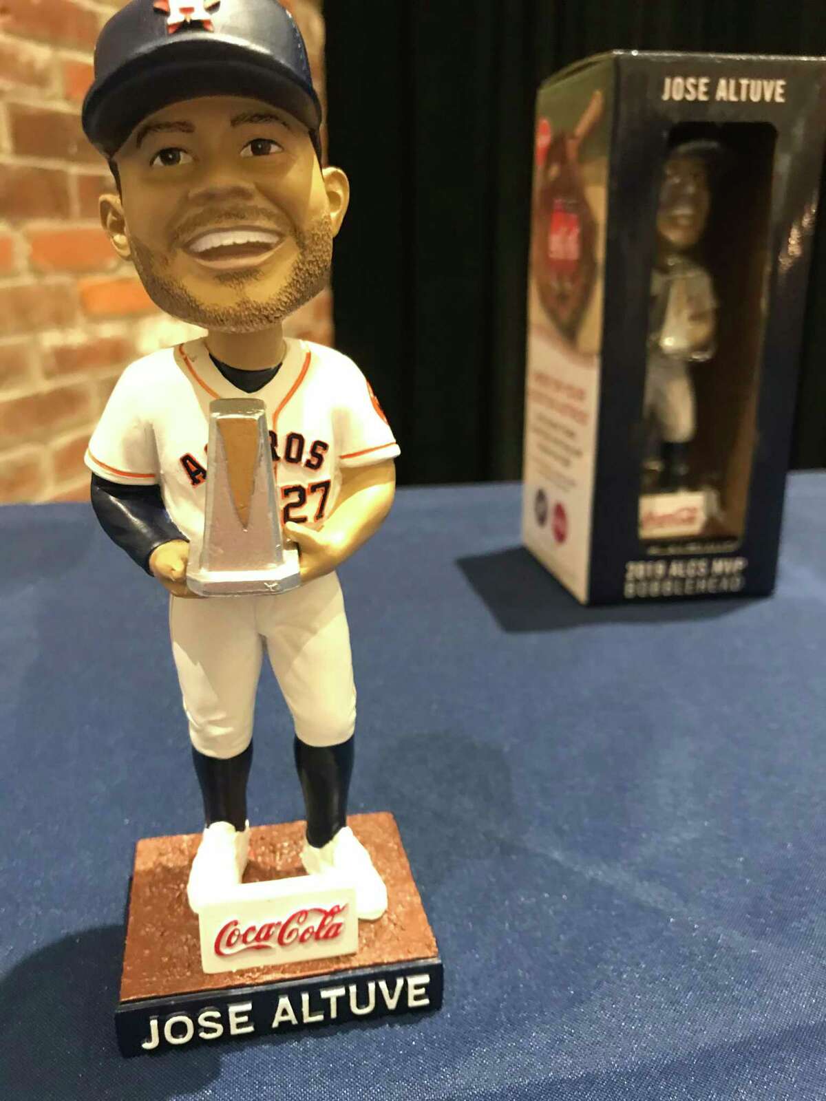The Astros will give out a Jose Altuve ALCS MVP Bobblehead at the March 29 game against the Angels.