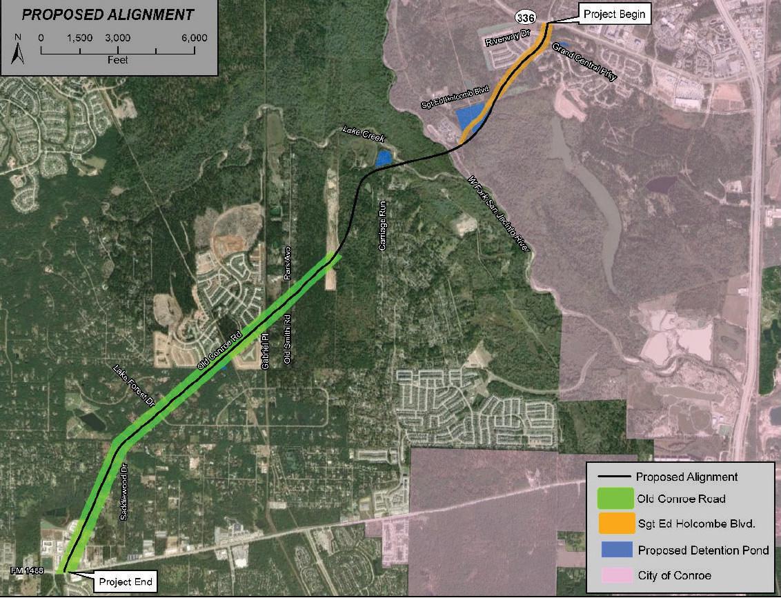 Conroe plans design phase of 120 million Old Conroe Road extension