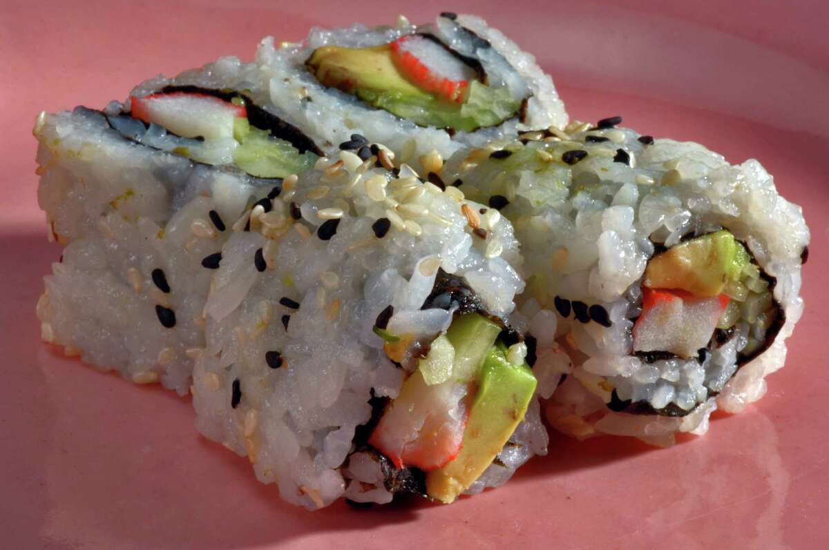 The California roll, invented in America, is not part of the Japanese sushi tradition but helped popularize sushi in the United States. (File photo.)