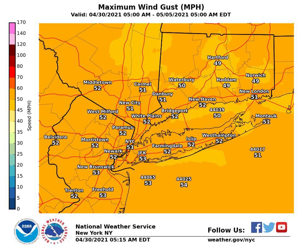 NWS: Gusty winds headed for CT this afternoon - Vimarsana News
