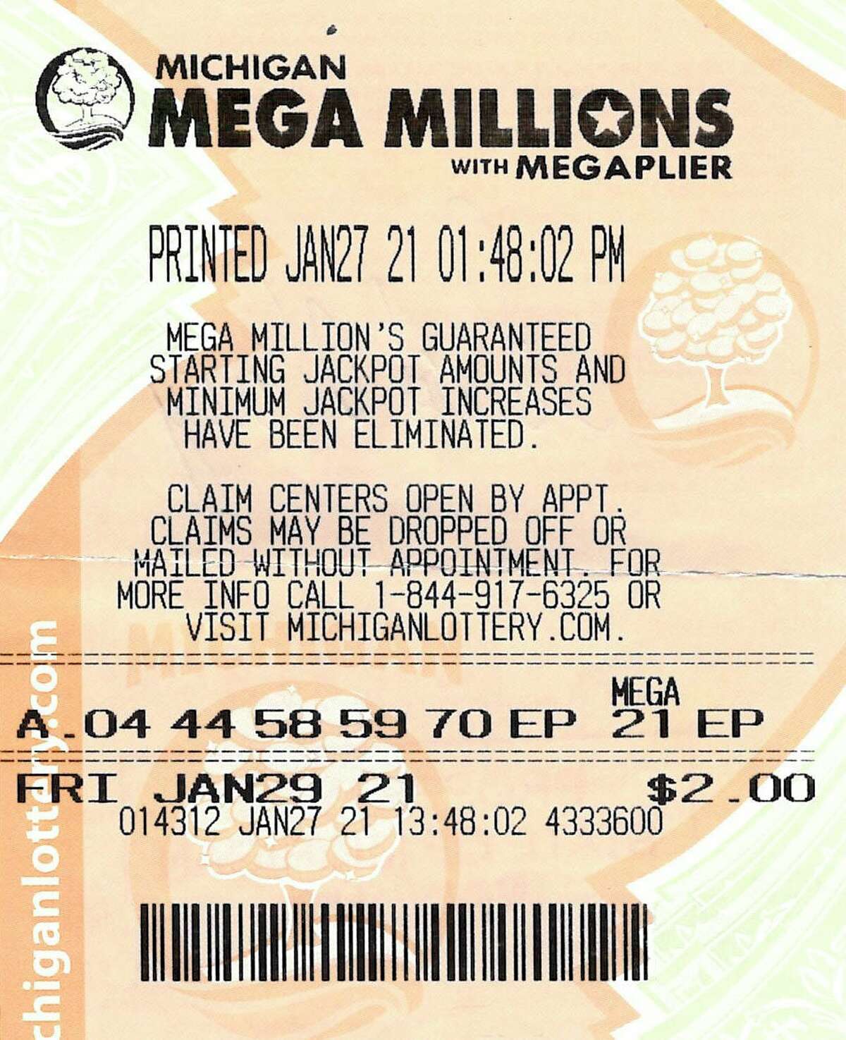 Gerald Carrig, of Irons, recently claimed his $1 million prize after matching five white balls in the Jan. 29 Mega Millions drawing. (Courtesy/Michigan Lottery)