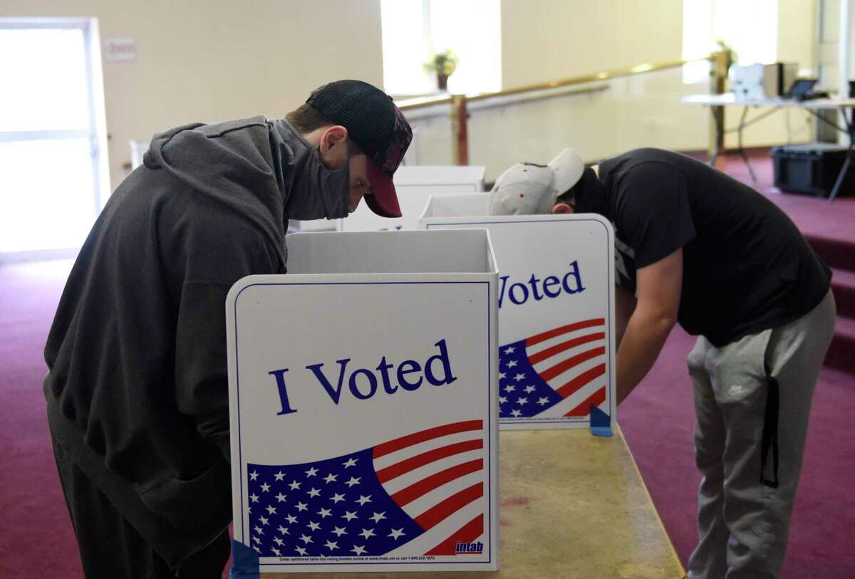 Stamford residents cast their ballots in a special election April 27.