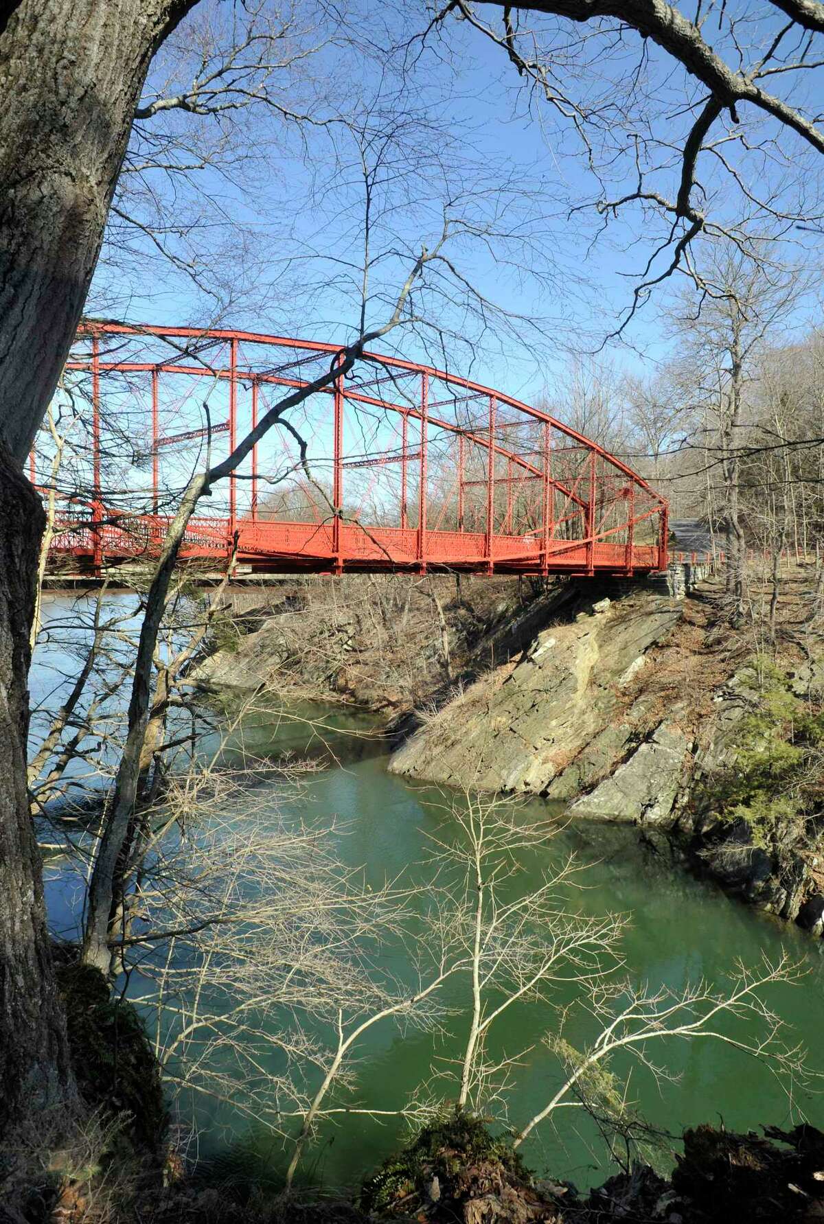 A view of Lovers Leap Bridge in New Milford