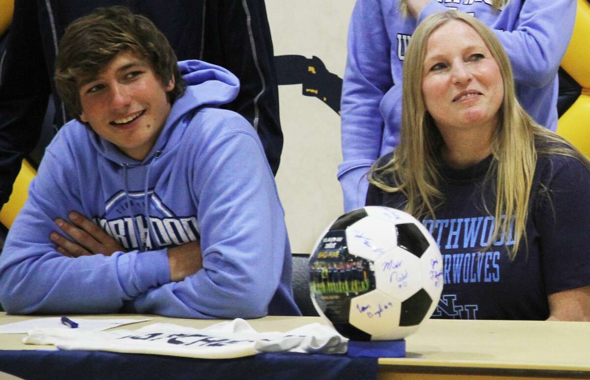 Bad Axe senior Nick Errer signed a letter of intent to play soccer at Northwood University in the fall. Errer signed his letter surrounded by his family, teammates and coaches in the Bad Axe High School gymnasium on Friday afternoon.