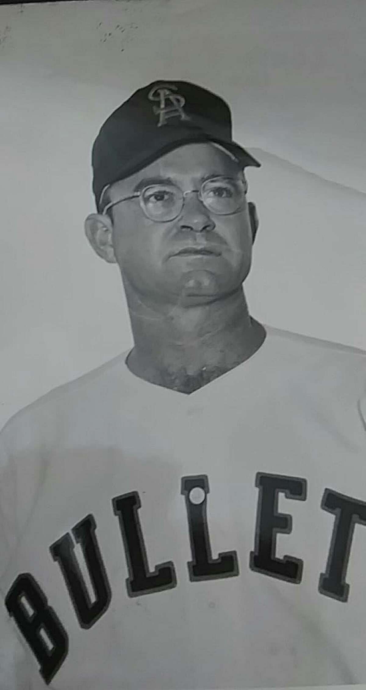 Clint Courtney, shown here with the San Antonio Bullets, was a former member of the New York Yankees, who played for the San Antonio minor-league affiliate for their only two seasons, 1962 and 1963