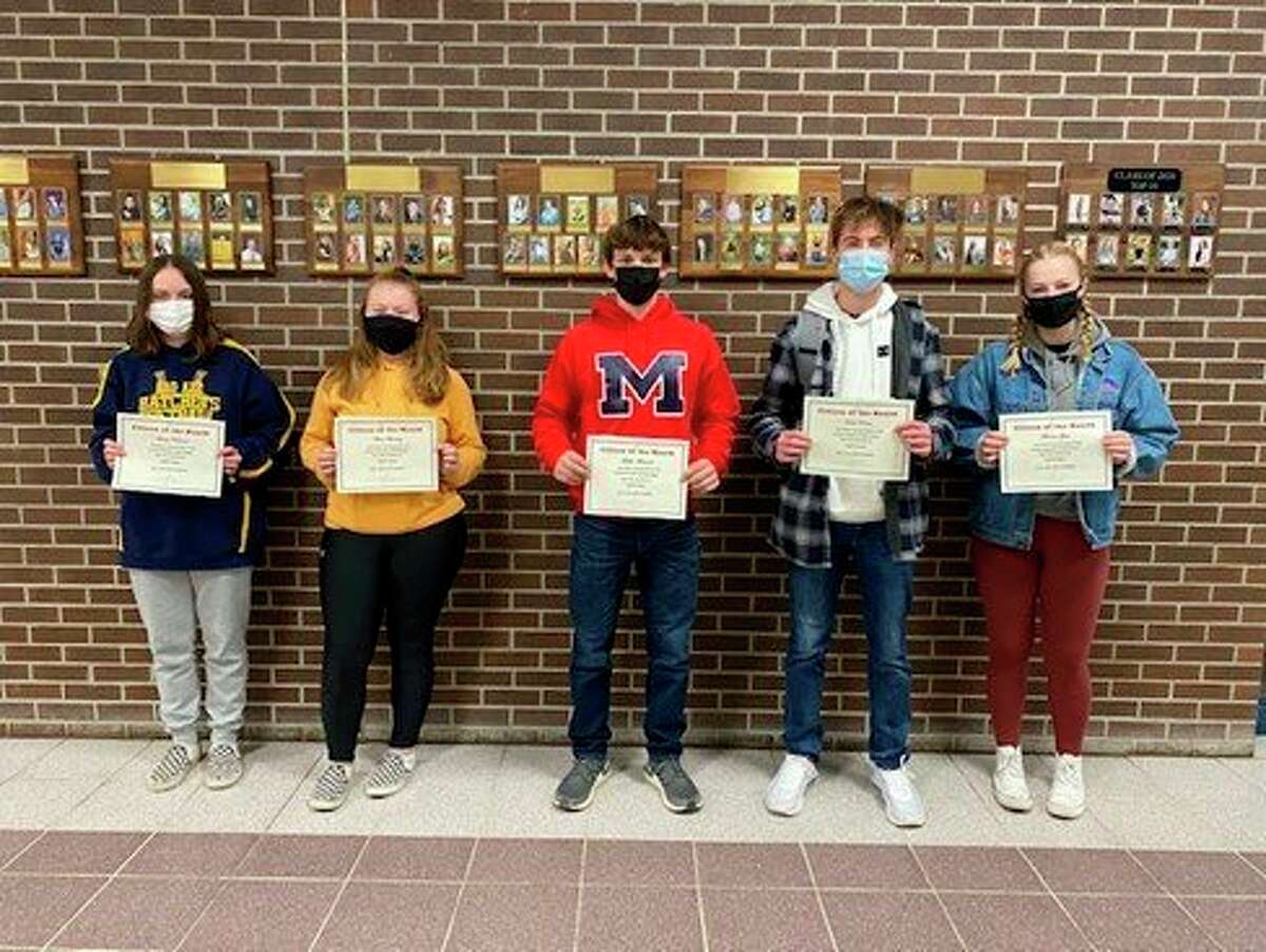 The Bad Axe High School has announced their April Citizens of the Month. They are, from left, grade 9 Alexis Bucholtz, grade 10 Griffin Meinhold, grade 11 Noah Kervin and grade 12 Meadow Glass. (Submitted Photo)