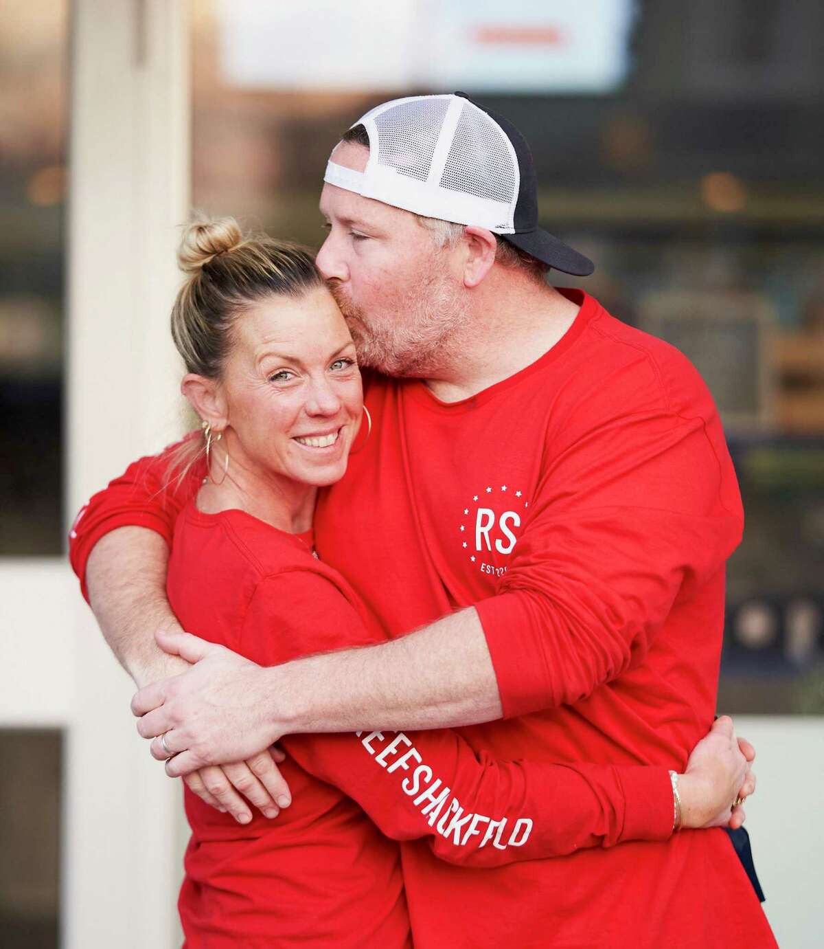 Fairfield's Bridget Lesizza, shown here with her husband, Jason, cannot be vaccinated against COVID-19 due to health concerns.