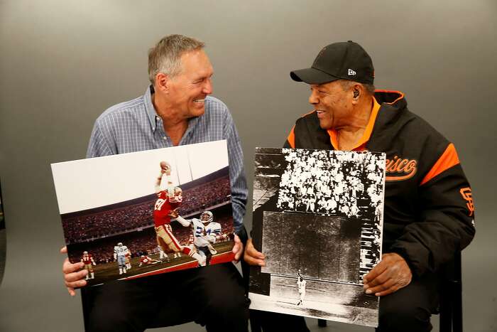 Willie Mays, Monte Irvin share memories of former New York Giants