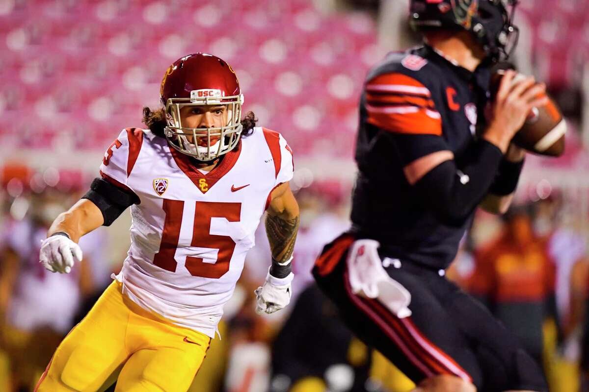 USC safety Talanoa Hufanga isn’t real big, and he has been injured, but he hits like a linebacker.