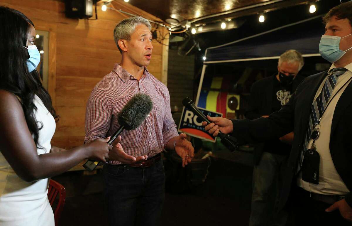 Mayor Ron Nirenberg isinterviewed at his campaign party on May 1, 2021. Voter data shows Nirenberg dominated all sectors of the city and flipped many precincts that he lost two years ago.