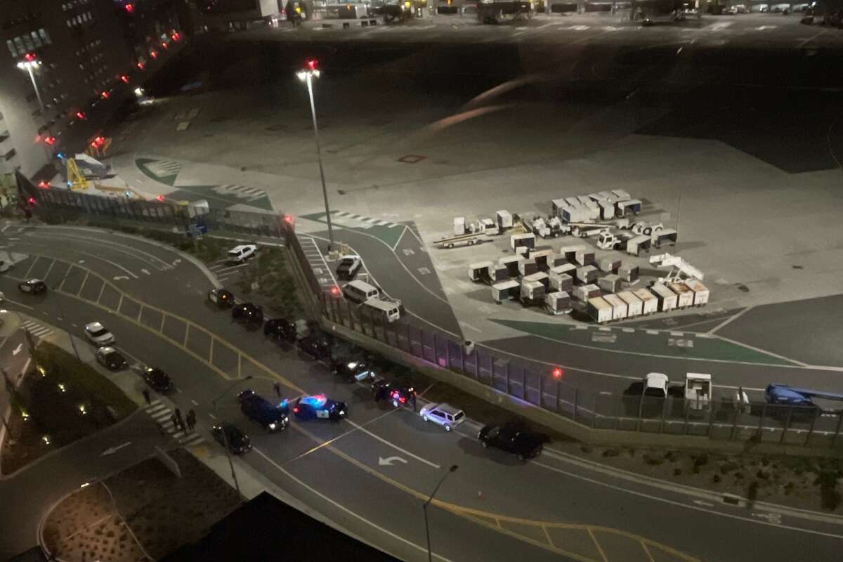 A guest at the Grand Hyatt at the San Francisco International Airport witnessed a shooting outside the hotel on May 3, 2021.