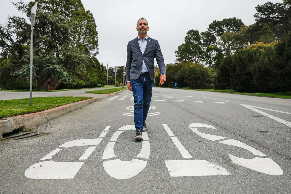 Jeffrey Tumlin, head of the San Francisco Municipal Transportation Agency, walks on JFK Drive in Golden Gate Park. Tumlin, who has worked in cities all over the world, says San Francisco is the most conservative when it comes to transit and housing.