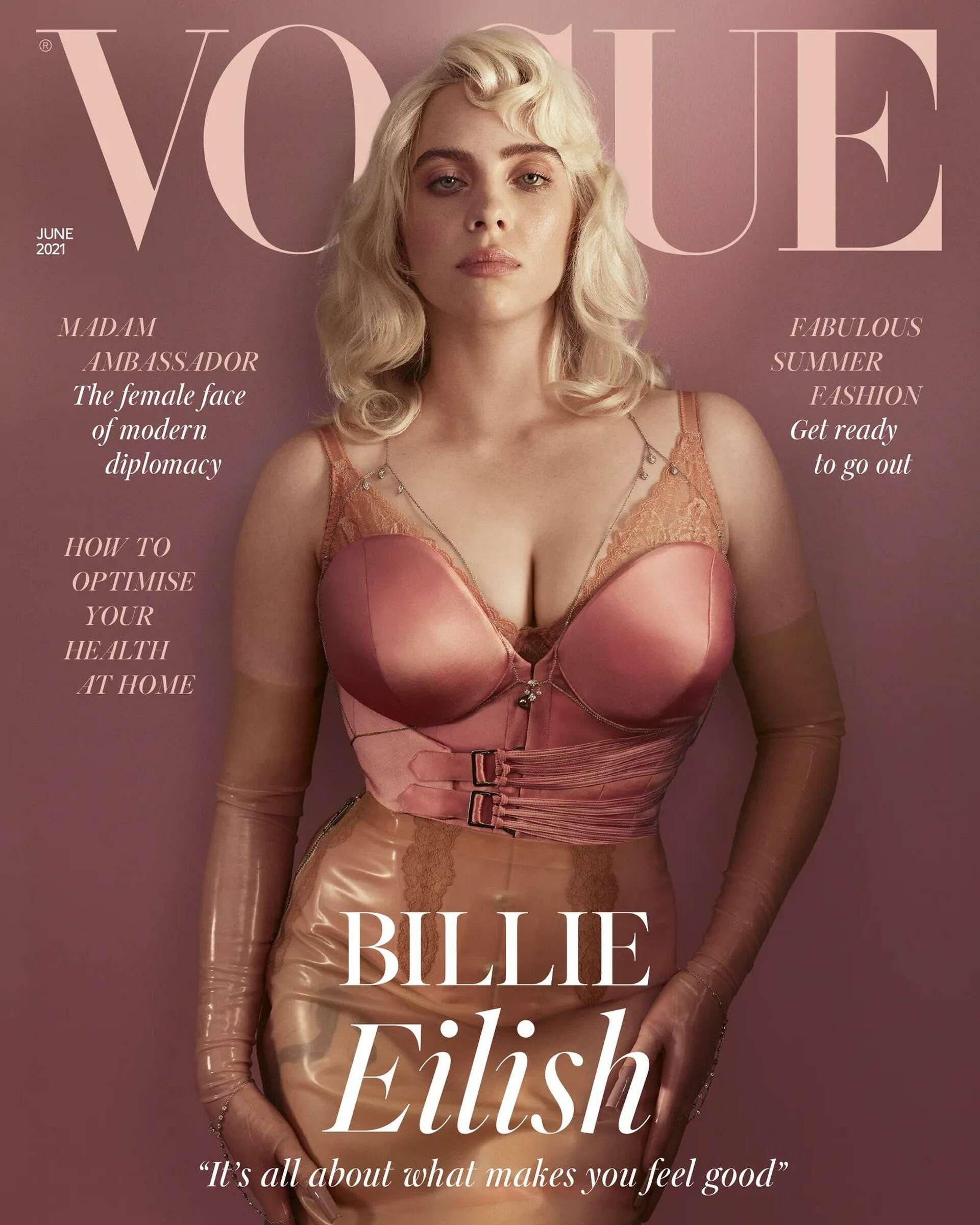 Billie Eilish transforms into Hollywood blonde bombshell for British Vogue