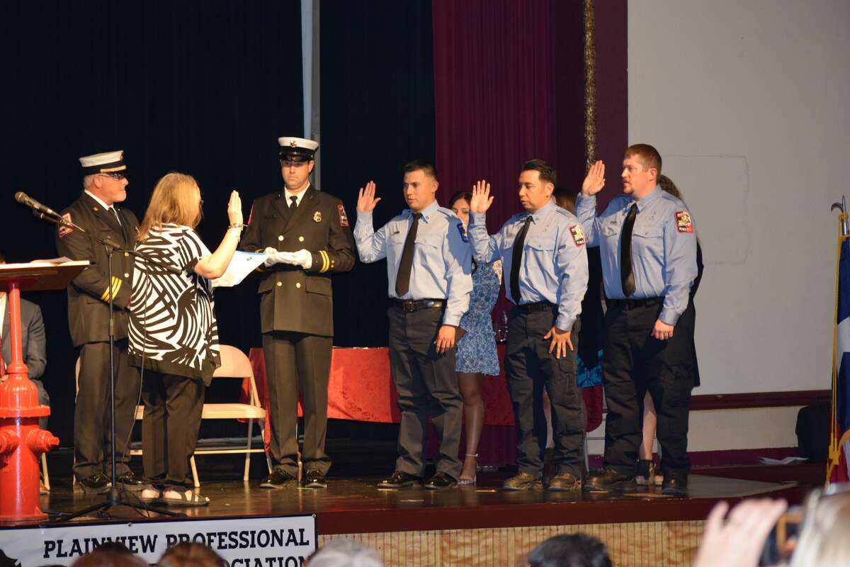 The Plainview Fire Department recognized a few of its own during a special promotions ceremony on Saturday at The Fair Theatre. 