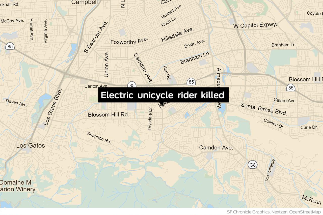 Man riding electric unicycle struck and killed by car in San Jose hit ...