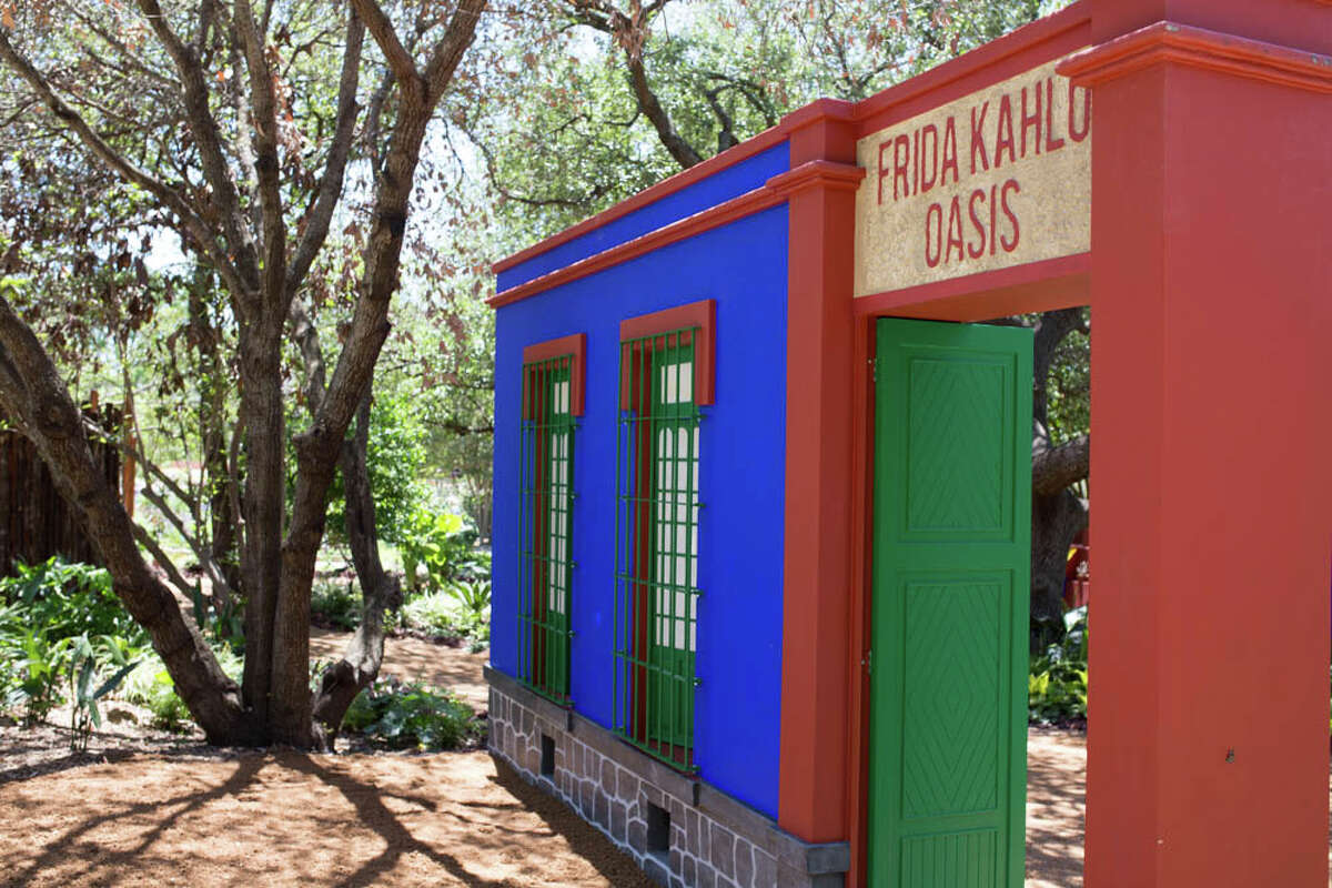 A sneak peek of the Frida Kahlo Oasis at San Antonio Botanical Garden.