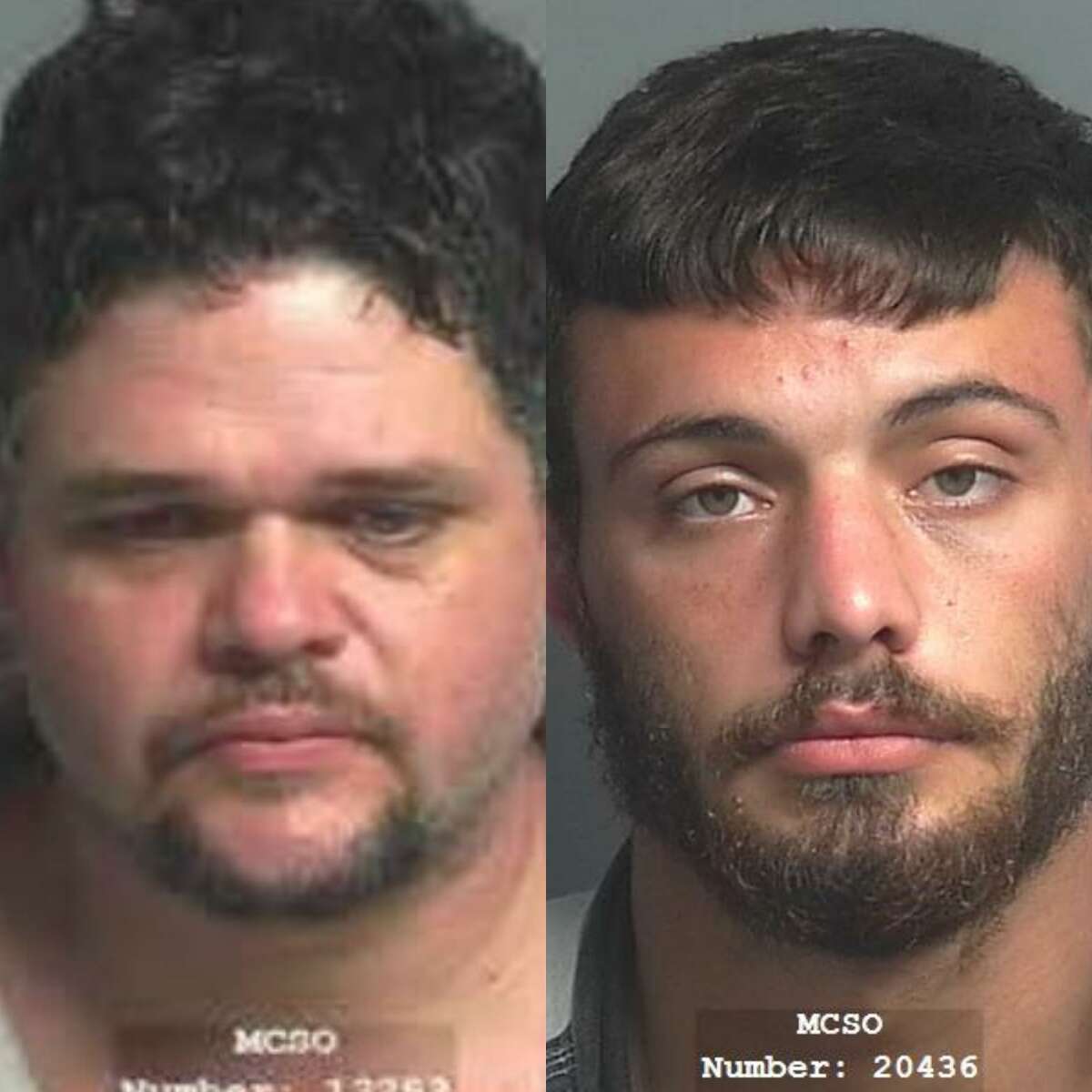 Chase Matthew Reese, 24, and Noe Antonio Saenz, 40, both of Conroe, are charged each with theft, a third-degree felony. Saenz also is charged with theft of property, a state jail felony, and possession of a prohibited weapon, a third-degree felony,