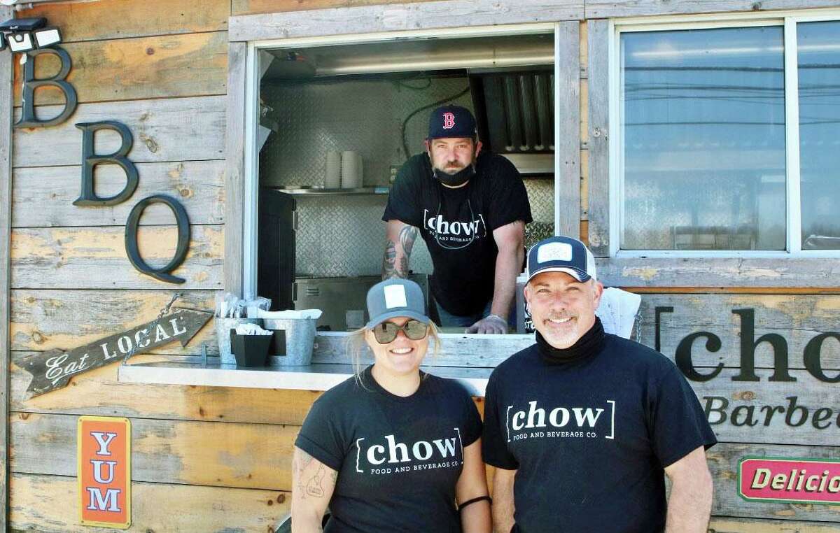 A Chow food truck was on hand to serve attendees of a recent event at MarineMax in Westbrook that centered on “reef balls,” which were once submerged in oceans, bays and rivers. They will help create a living reef where marine life will thrive and stem coastal erosion, proponents say.