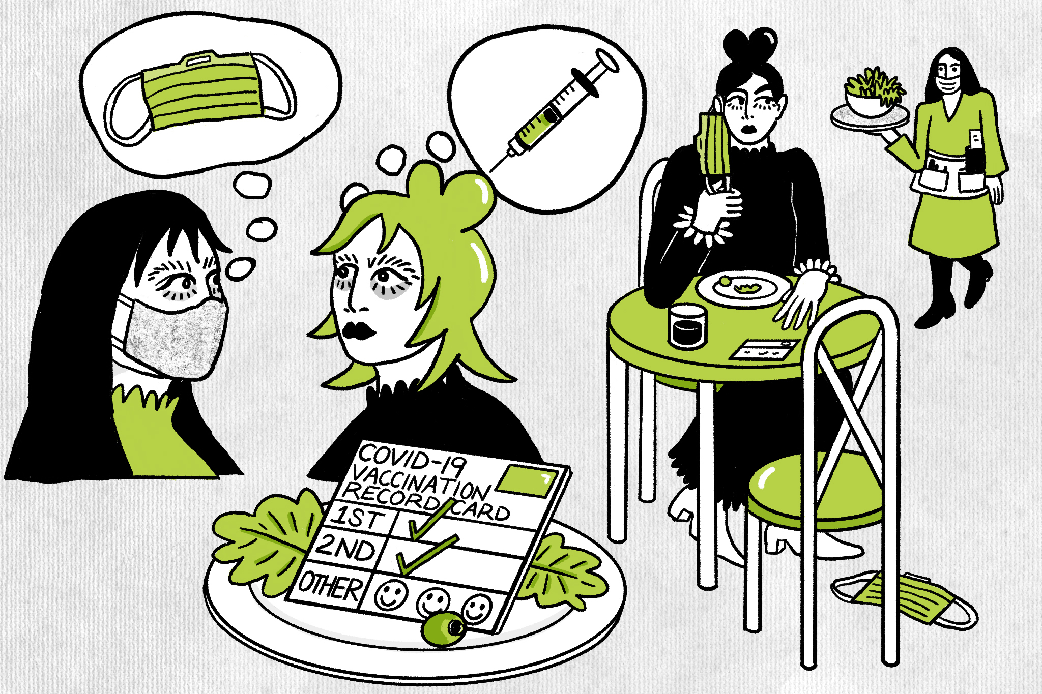 Should I wear my mask outdoor dining? The new, postvaccine etiquette