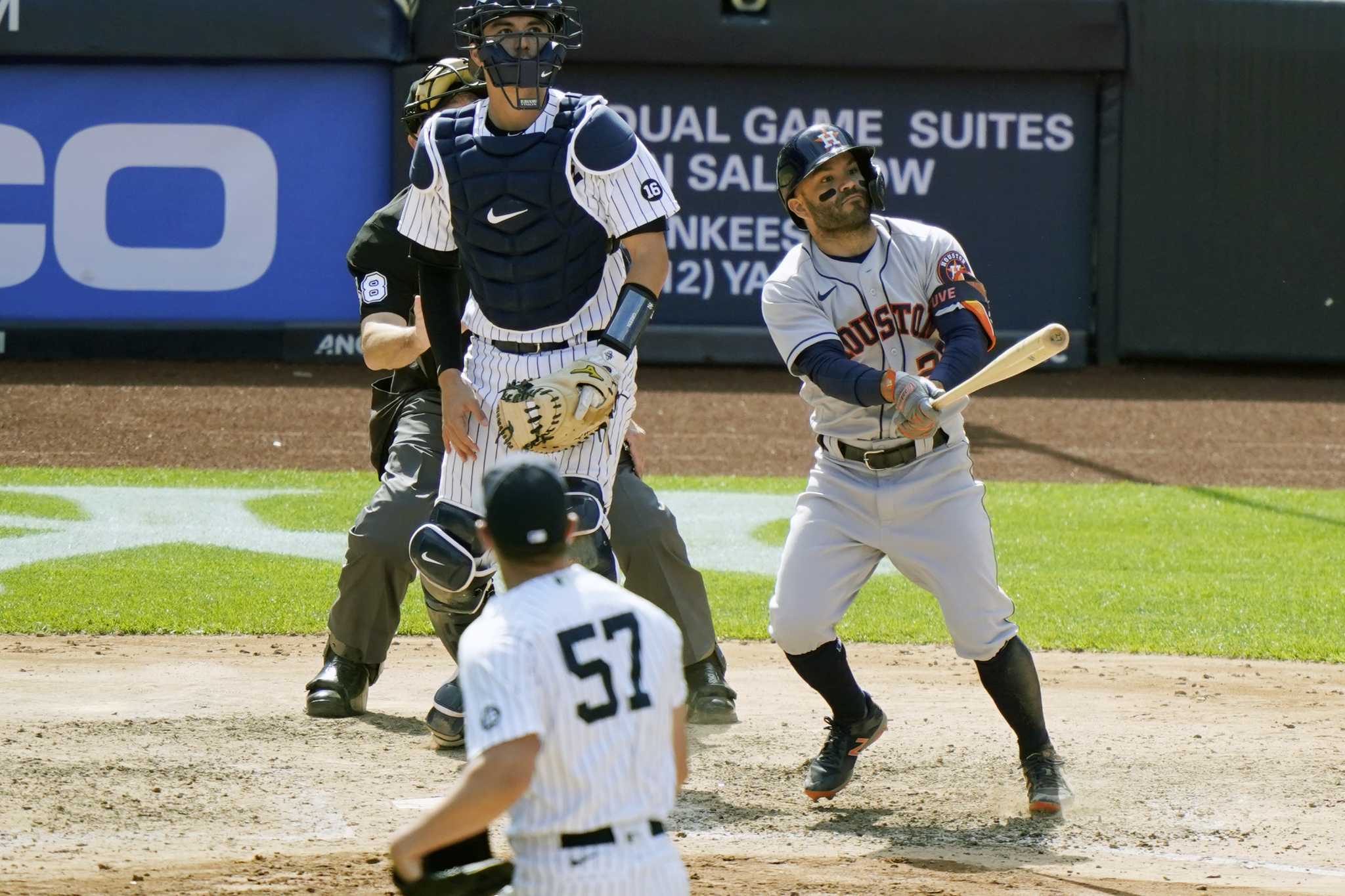 New York Yankees catcher Kyle Higashioka (66) in the second inning