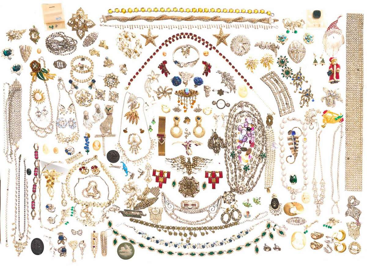 A treasure-chest level amount of costume jewelry  A pirate would go cuckoo bananas for this loot — if that pirate loved cheap glam.
