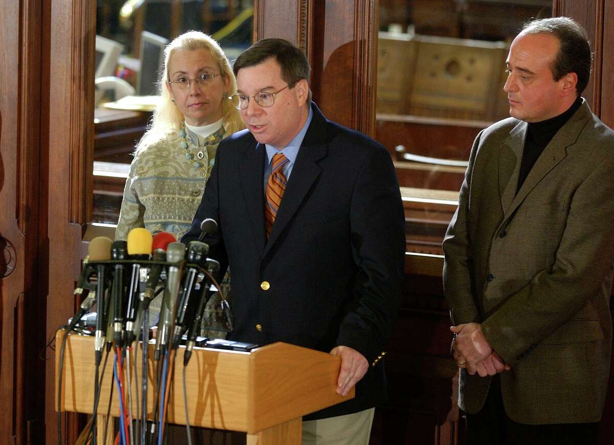 In January of 2004, then-Minority Leader Robert Ward of North Branford spoke to reporters about the investigation by House members that led to the resignation that summer of John G. Rowland, the disgraced governor who later served two sentences in federal prison.