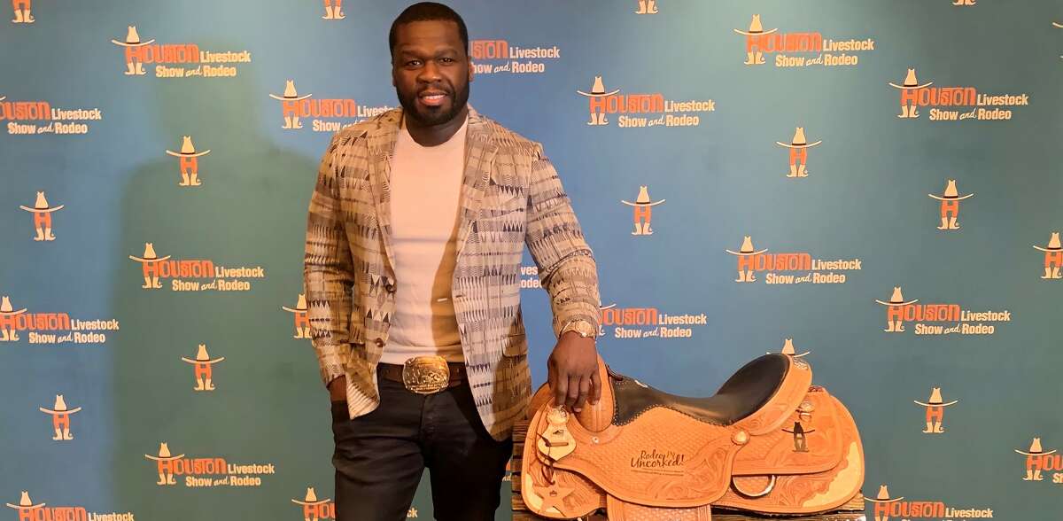 50 Cent, embracing the Houston way, attends Rodeo Houston wine auction