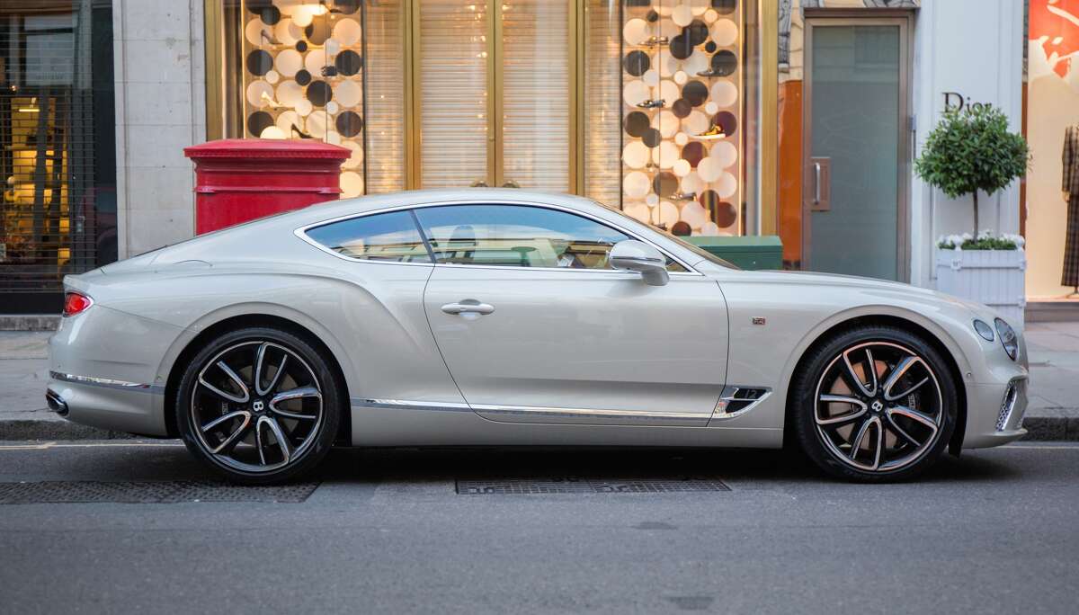 A Bentley Continental GT seen on Sloane Street, London. 