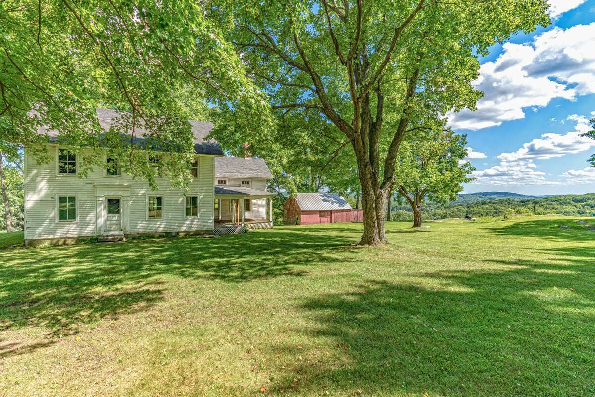 Dickinson Dairy House (also known as the Seruphas Ward House), located on the property of 114 Town Line Road in Roxbury, Conn. The farm has been listed for $1.8 million.