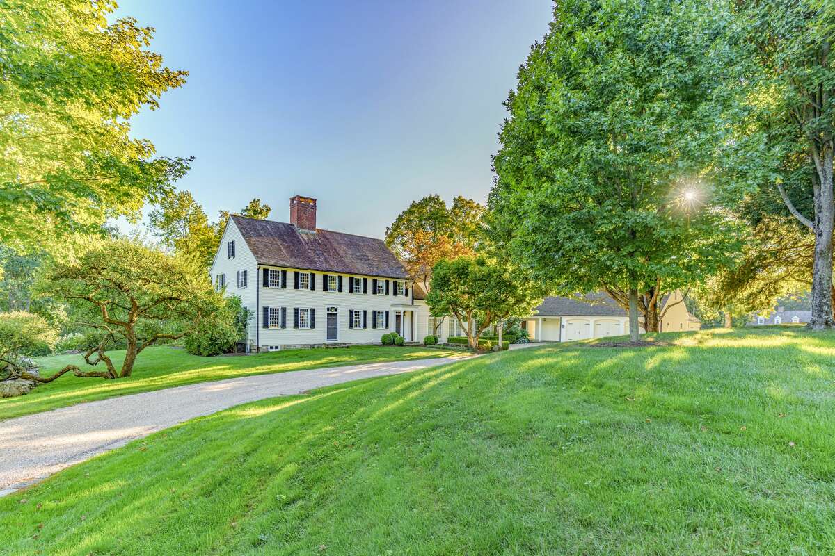 The exterior of the main house on 125A Town Line Road, located on the line of Bridgewater and Roxbury, Conn. The home has been listed for $5.875 million.
