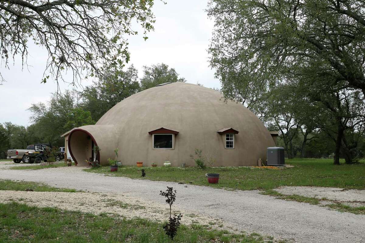 A view of the domed home that Mark and Susan Logrbrinck have dubbed the 