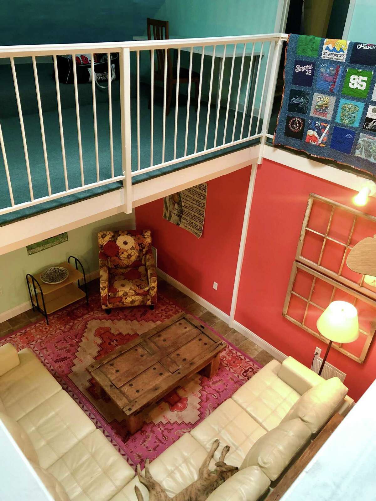 The view from the second floor down to the ground floor.