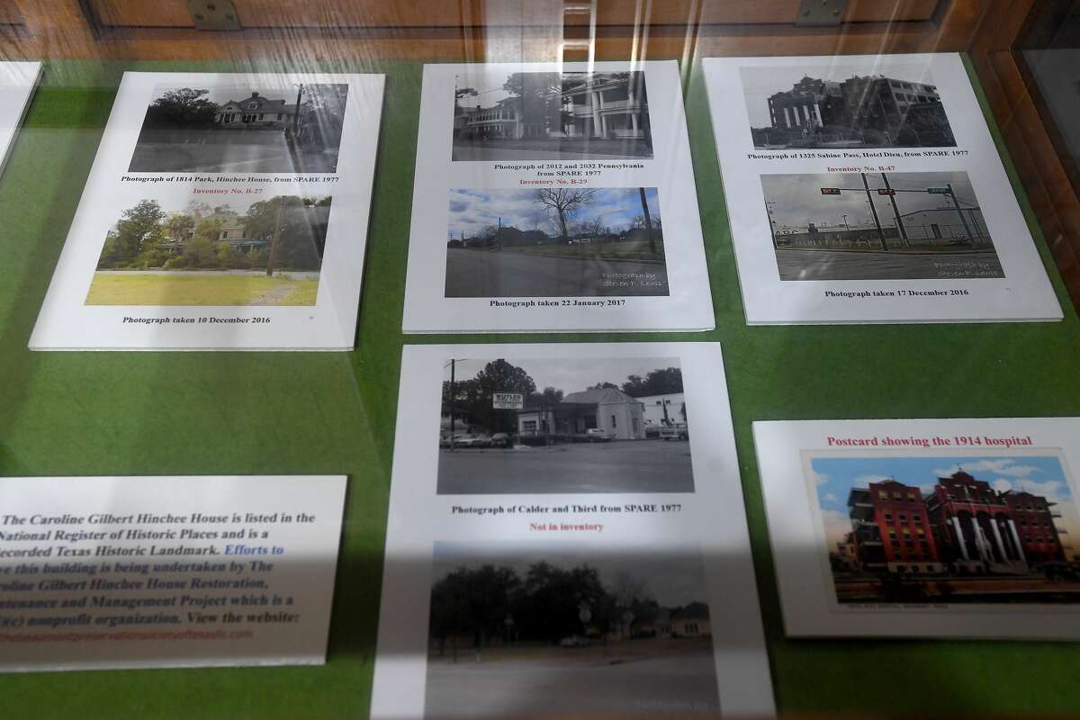The Jefferson Counnty Mini-Museum has a new exhibit in the courthouse showcasing historical buildings paired with what they look like now. Photo made Tuesday, May 11, 2021 Kim Brent/The Enterprise