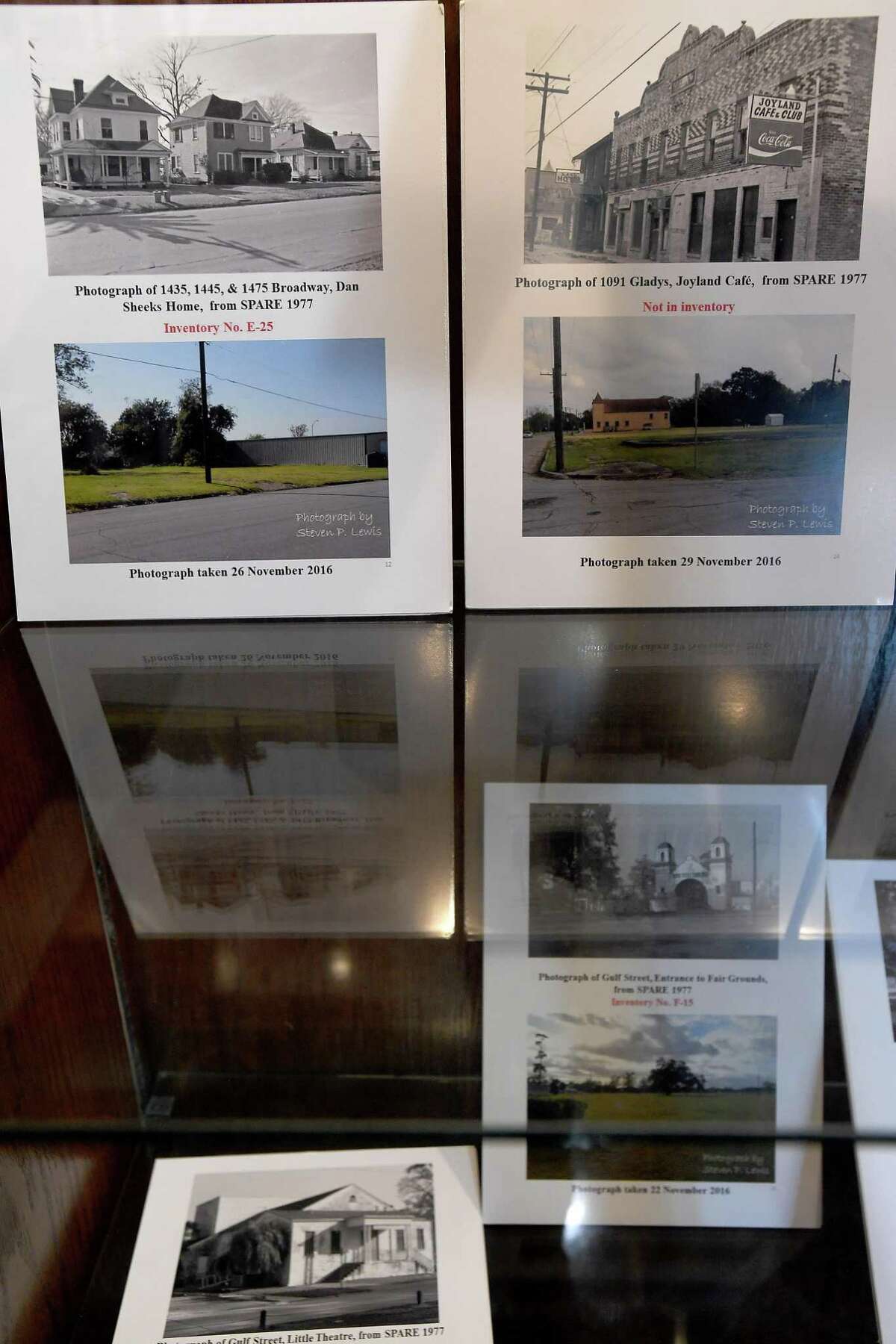 The Jefferson Counnty Mini-Museum has a new exhibit in the courthouse showcasing historical buildings paired with what they look like now. Photo made Tuesday, May 11, 2021 Kim Brent/The Enterprise