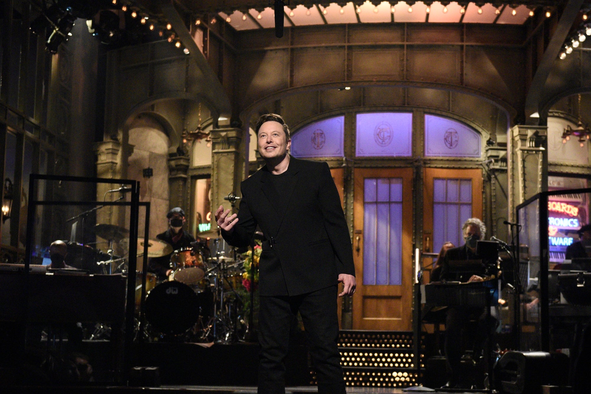 elin musk snl dogecoin