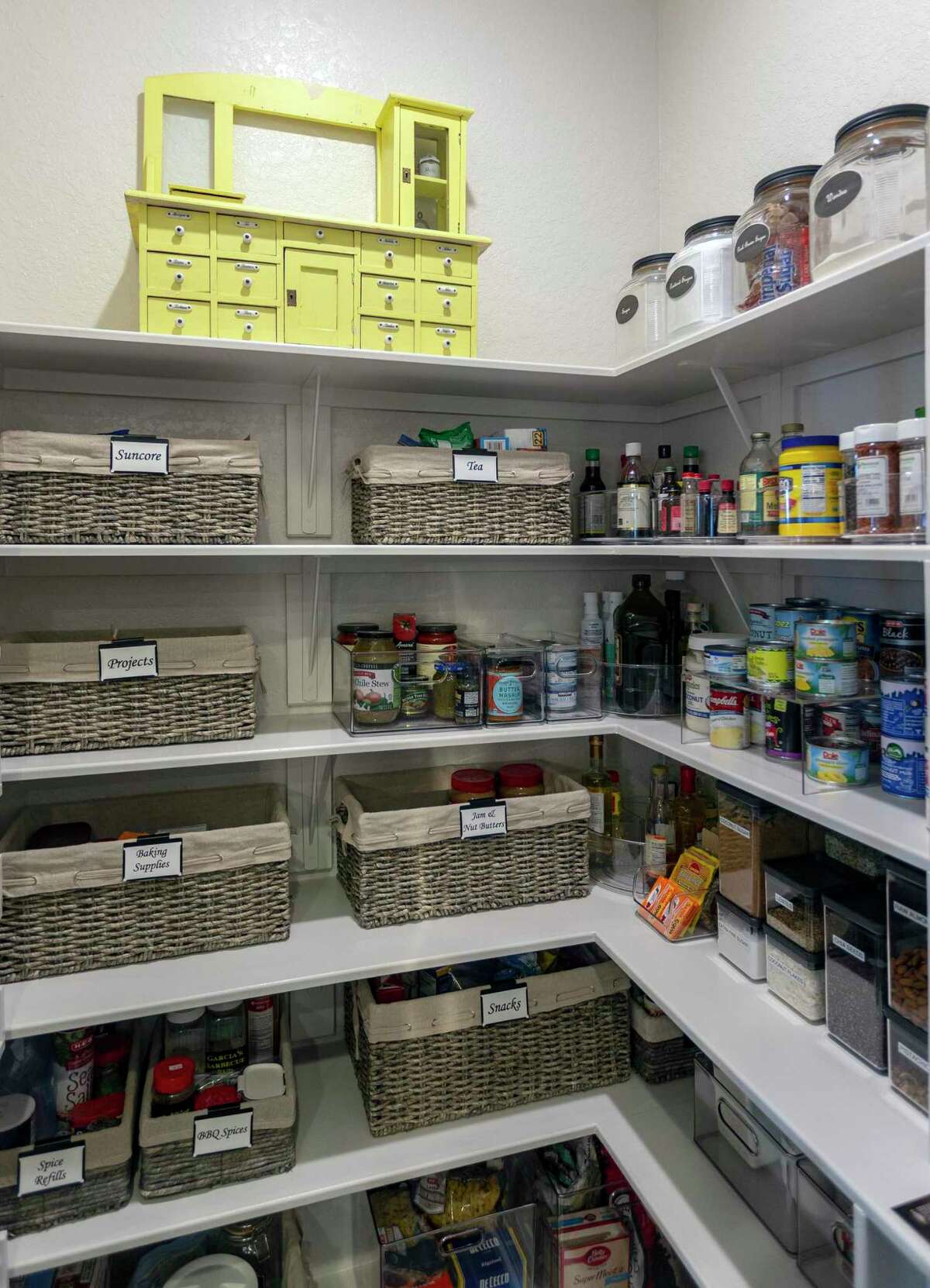 Michelle Barrera's pantry in her home kitchen is painstakingly well organized.