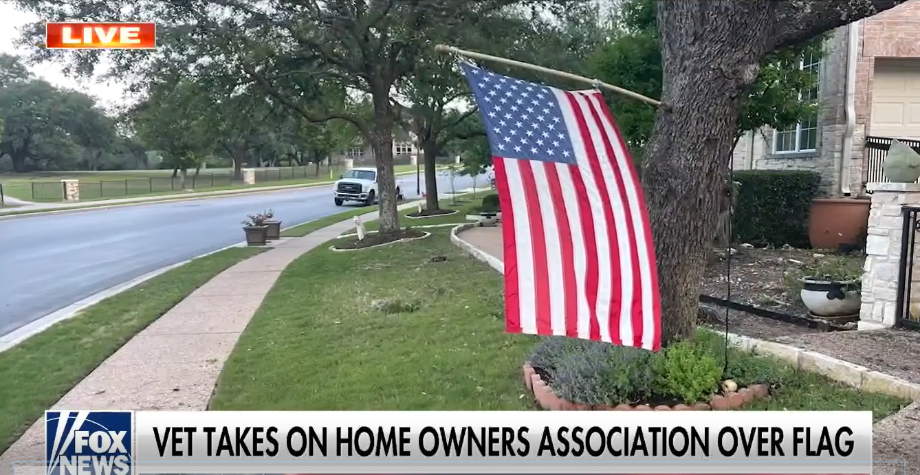 Texas veteran defends right to fly flag from tree after HOA cites him for violation - Vimarsana News