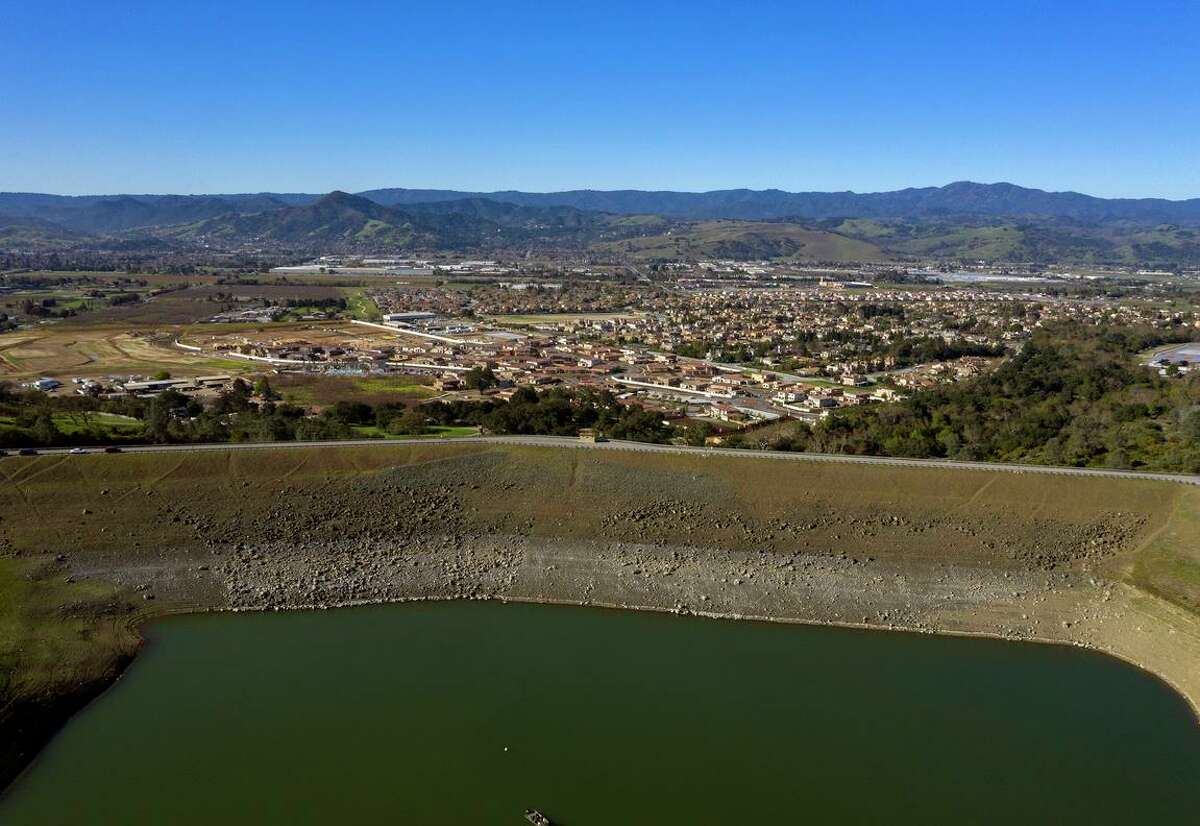 Anderson Lake reservoir in Morgan Hill is at 11% capacity. The ongoing two-year drought has prompted the San Jose Water Co. to impose a 15% cut of water usage on all households.